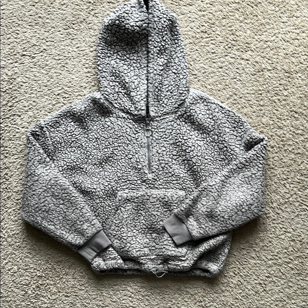 Love Tree Charcoal Sherpa Hoodie